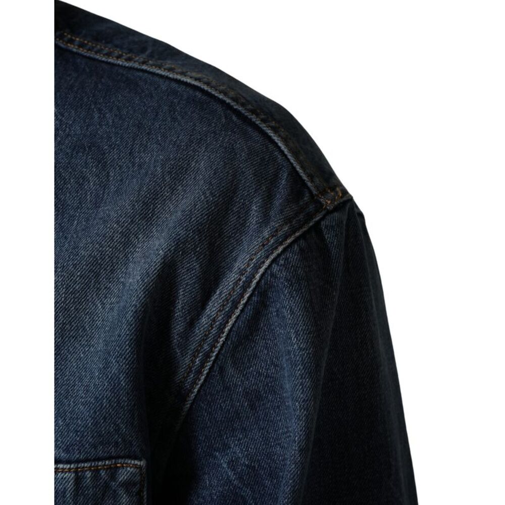 Dolce & Gabbana Black Blue Cotton Denim Blouson Men Men's Jacket - Picture 5 of 6